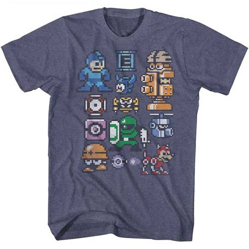 Mega Man Pixelmans T-Shirt - Blue Culture Tees