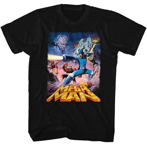 Mega Man Postery Megaman T-Shirt - Blue Culture Tees