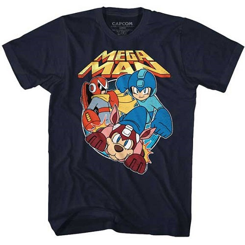 Mega Man Flat Colors Lightweight T-Shirt - Blue Culture Tees