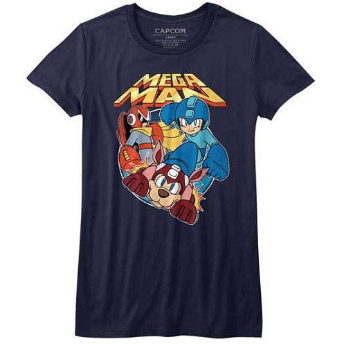 Junior's Mega Man Flat Colors T-Shirt
