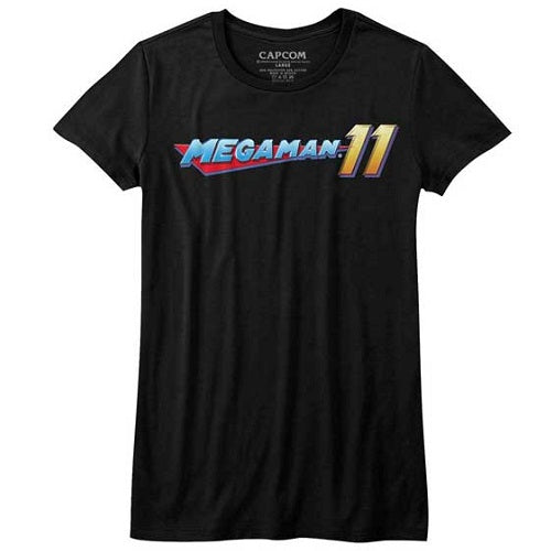 Junior's Mega Man Mega Logo T-Shirt - Blue Culture Tees