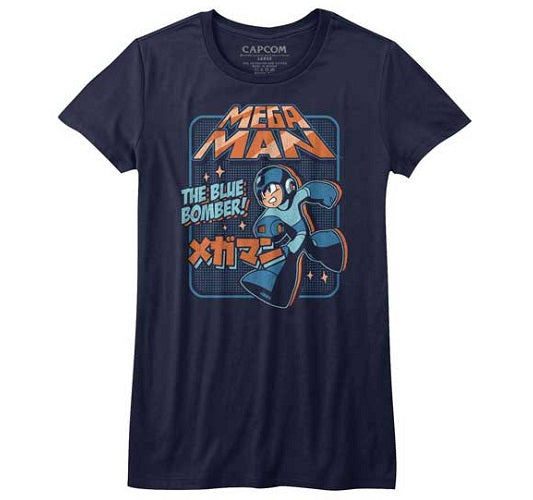 Junior's Mega Man Graphic Blue Bomber T-Shirt