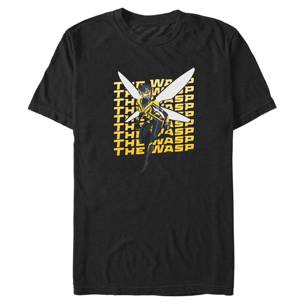 Men's Marvel Ant-Man and The Wasp Quantumania Wasp Text Wall T-Shirt