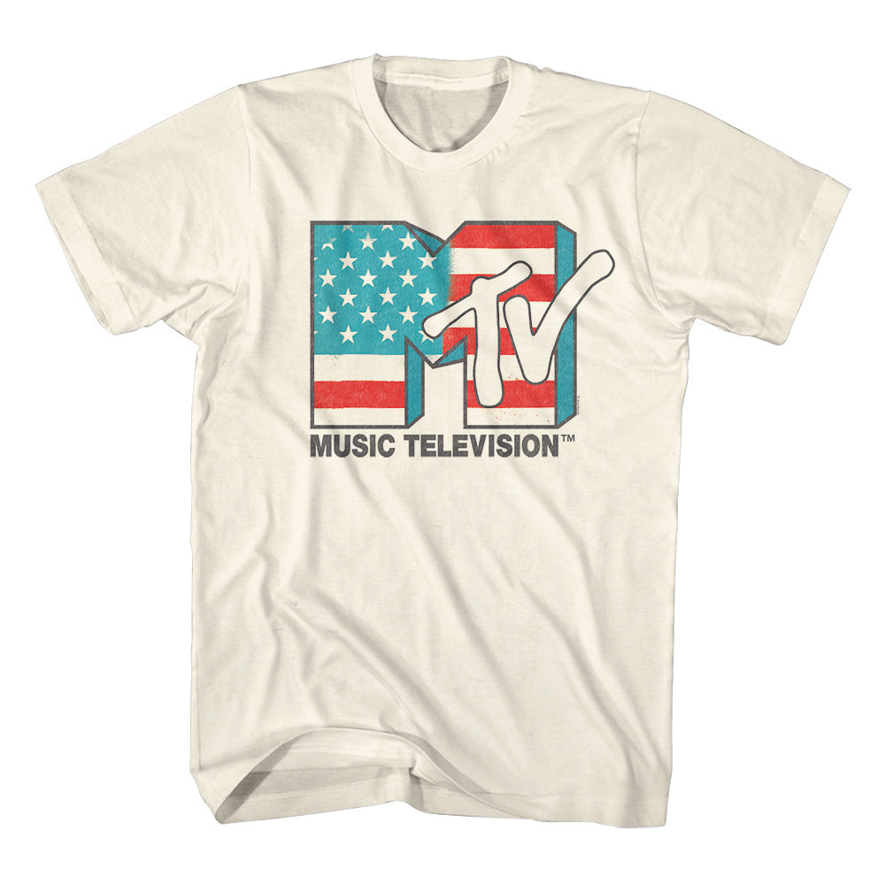 Men's MTV American Flag Logo Tee