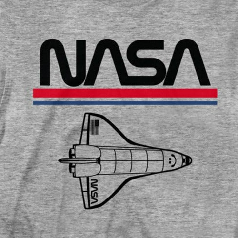 NASA Worm Logo and Shuttle Long Sleeve T-Shirt