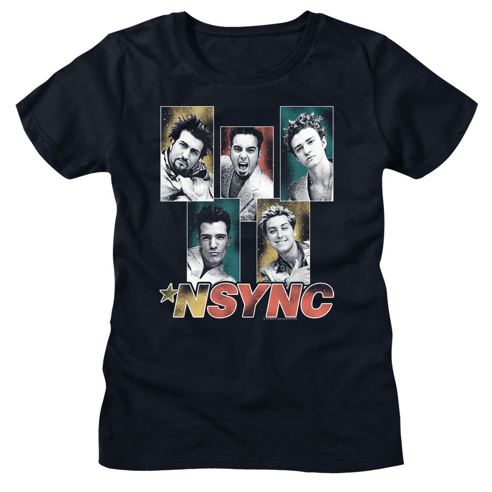 NSYNC Sparkly Boxes Junior's T-Shirt