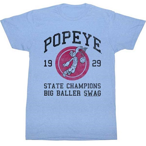 Popeye Big Baller Swing T-Shirt - Blue Culture Tees