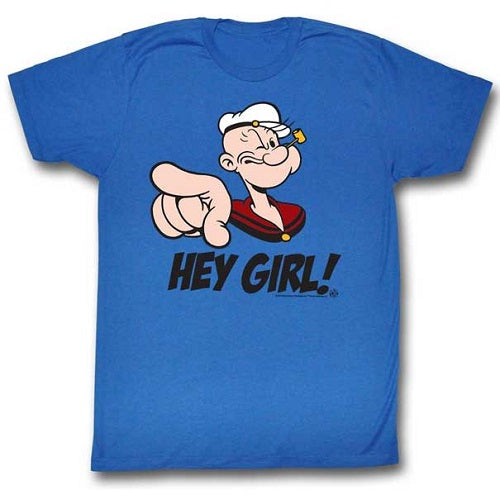 Popeye Hey Girl T-Shirt - Blue Culture Tees