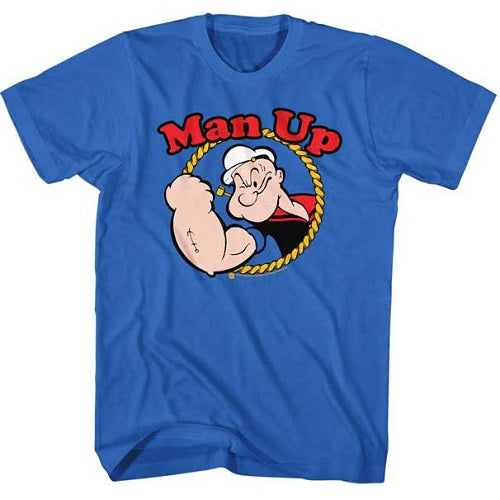 Popeye Man Up T-Shirt - Blue Culture Tees