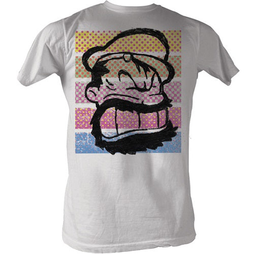 MEN'S POPEYE BRUTUS COLOR STRIPES LIGHTWEIGHT TEE - Blue Culture Tees
