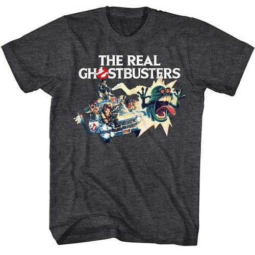 Men's The Real Ghostbusters Car Chase Tee