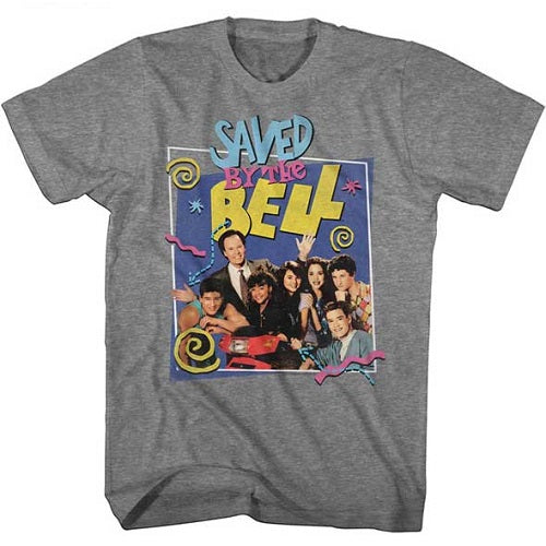 MEN'S SAVED BY THE BELL GROUP W/ BELDING LIGHTWEIGHT TEE - Blue Culture Tees