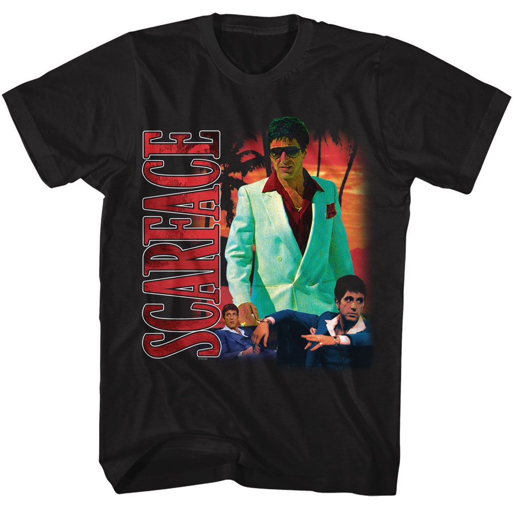 Scarface Collage With Palm Trees T-Shirt