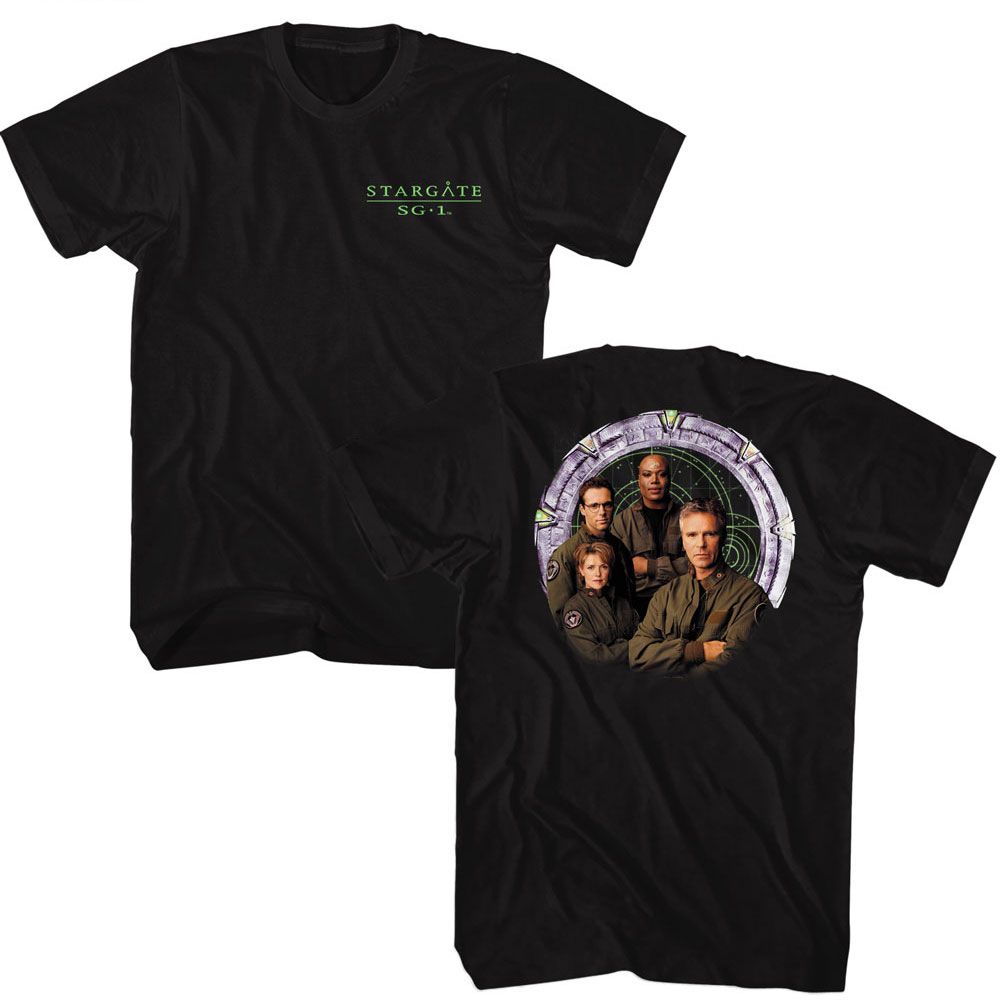 Stargate Cast And Gate Front And Back T-Shirt