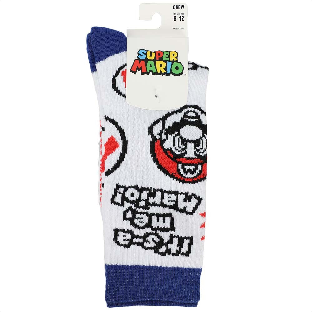 Super Mario Icon Toss Crew Socks