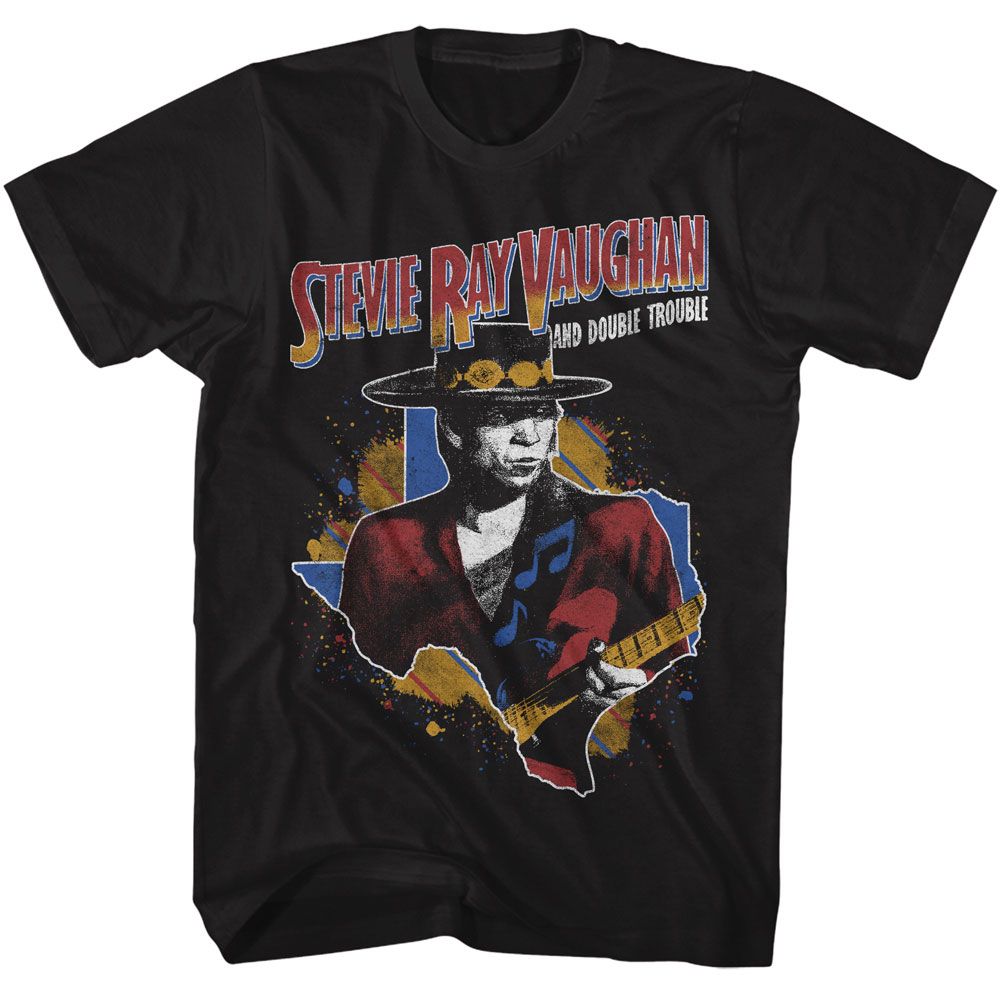 Stevie Ray Vaughan Guitar And Texas T-Shirt