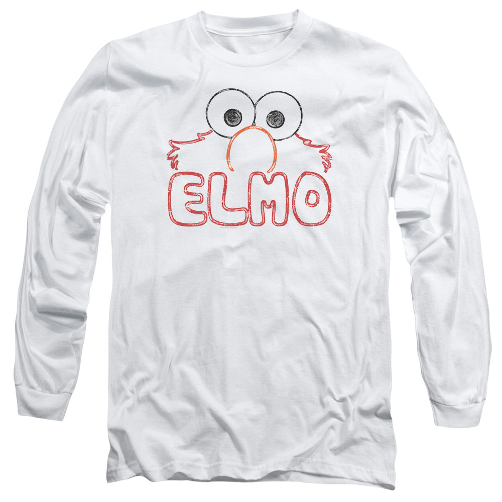 Men's Sesame Street Elmo Letters Long Sleeve Tee