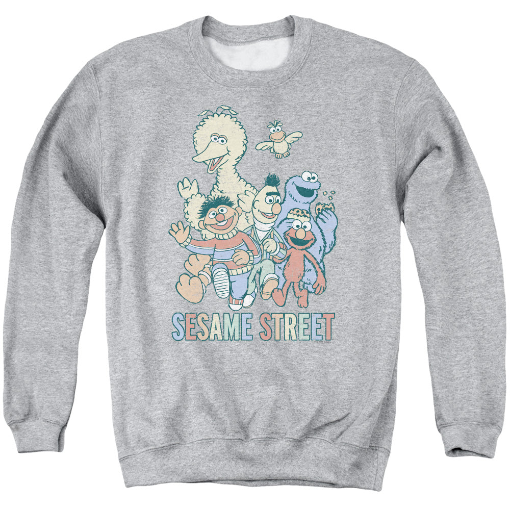 Men's Sesame Street Colorful Group Sweatshirt