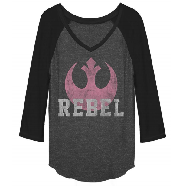 Women's Star Wars The Force Awakens Rebel 3/4 Sleeve Raglan