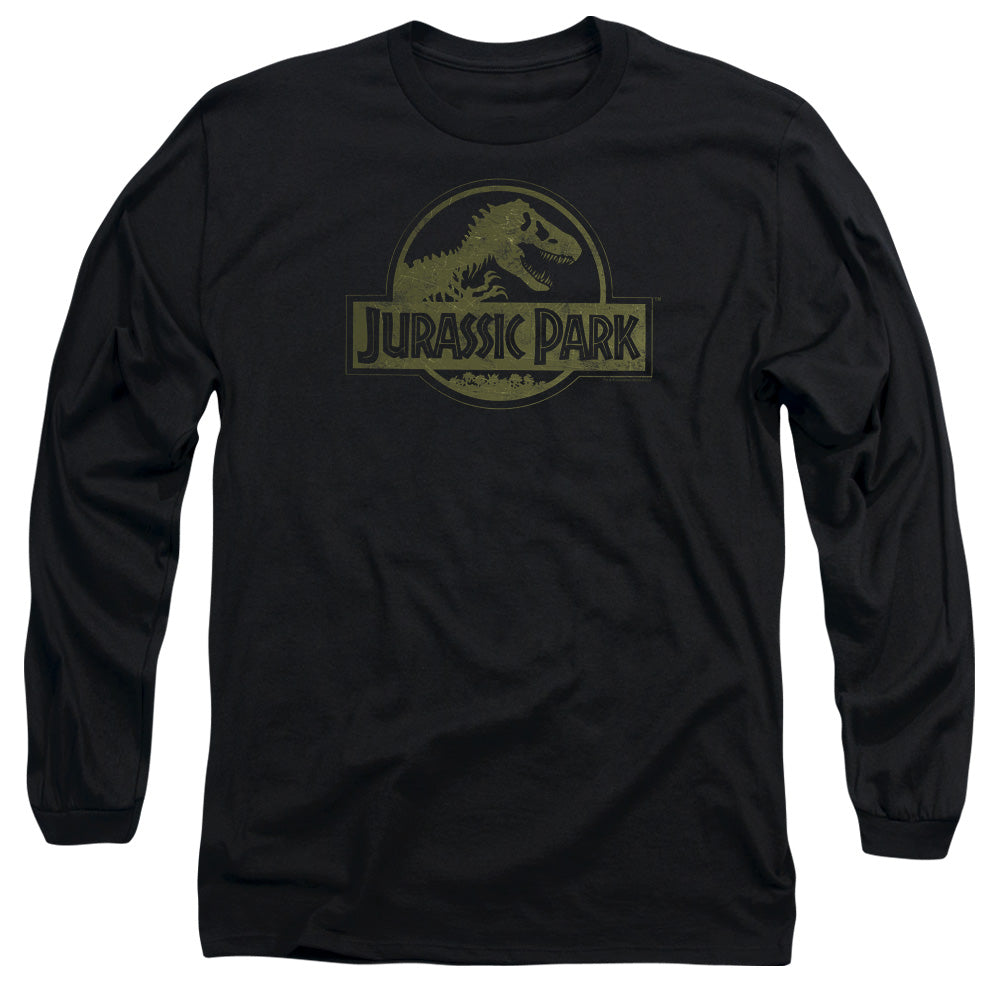 Men's Jurassic Park Distressed Logo Long Sleeve Tee