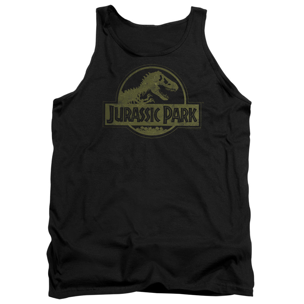 Men's Jurassic Park Distressed Logo Tank Top