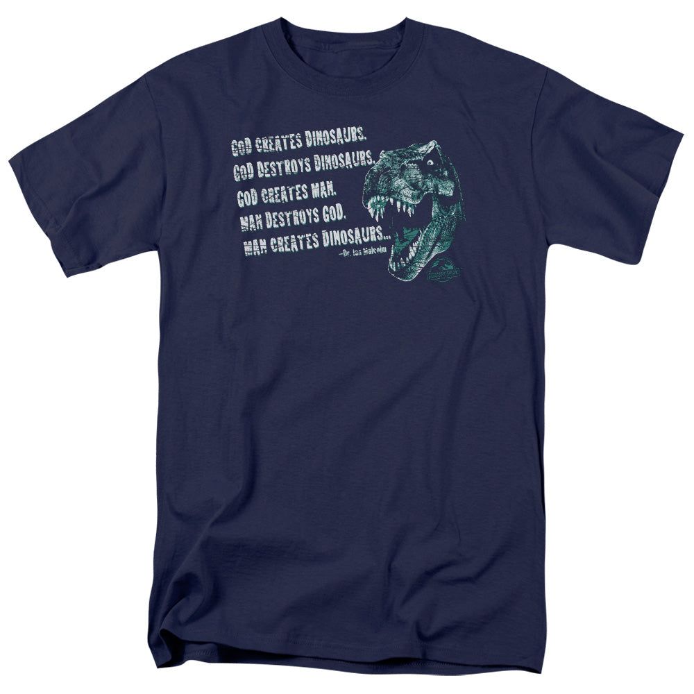Men's Jurassic Park God Creates Dinosaurs T-Shirt