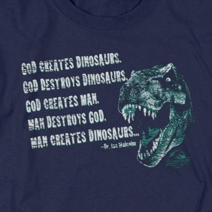Men's Jurassic Park God Creates Dinosaurs T-Shirt