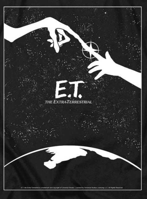 Black and White Movie Poster ET T-Shirt