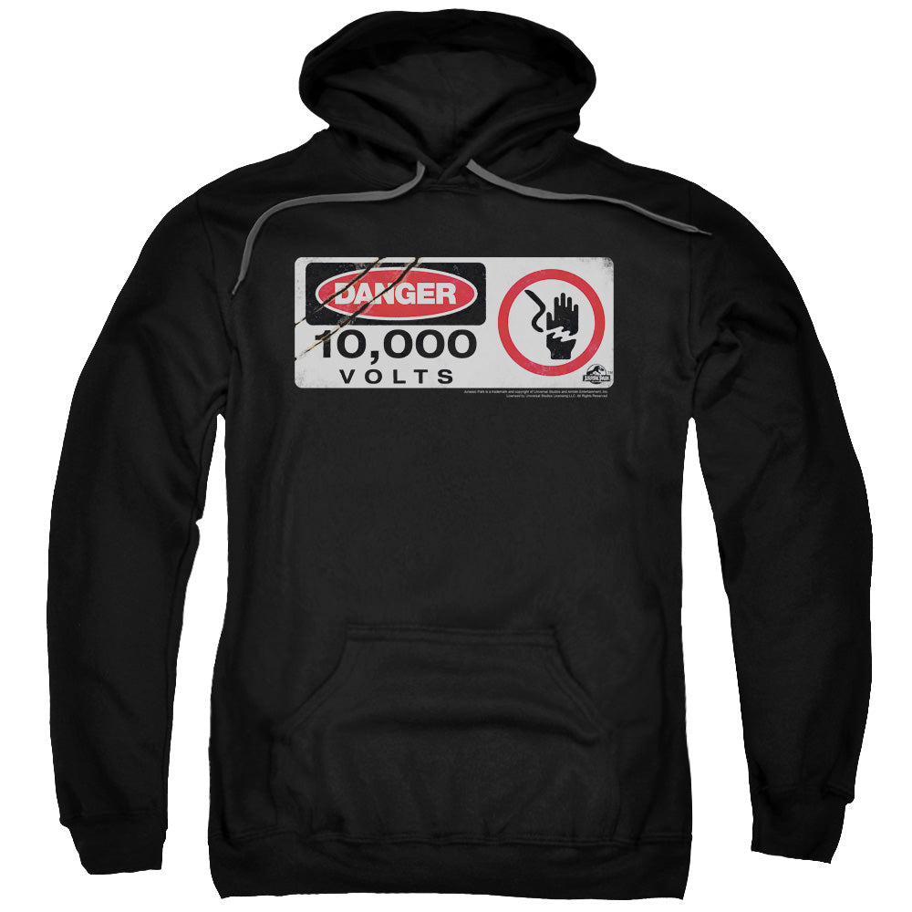 Men's Jurassic Park Electric Fence Sign Pullover Hoodie