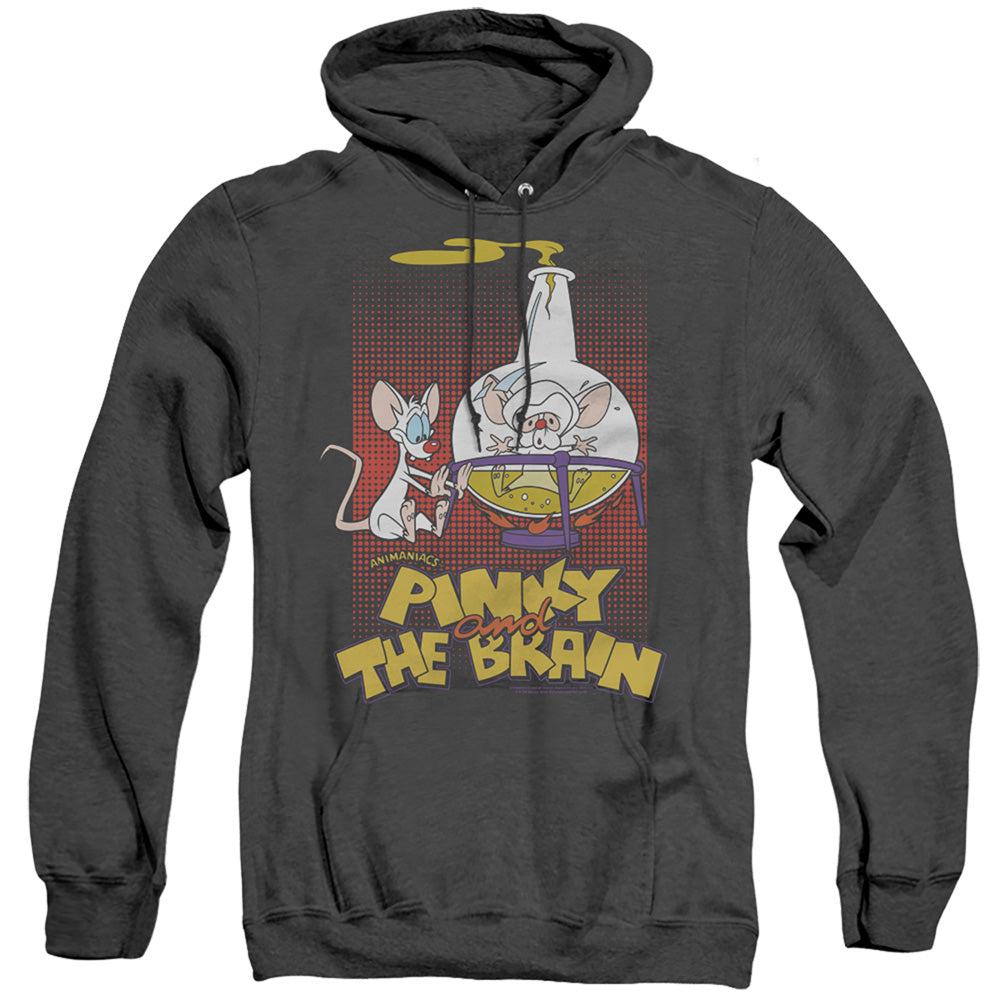 Men's Pinky And The Brain Lab Flask Heather Pullover Hoodie