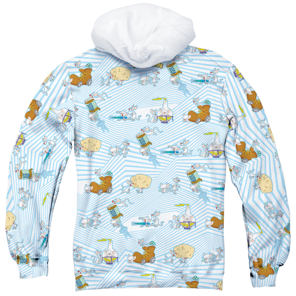 Men's Pinky And The Brain Experiments Sublimated Pullover Hoodie