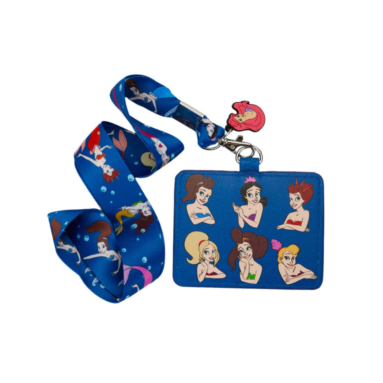 Loungefly Disney The Little Mermaid Sisters Lanyard with Cardholder. Available at Blue Culture Tees! 