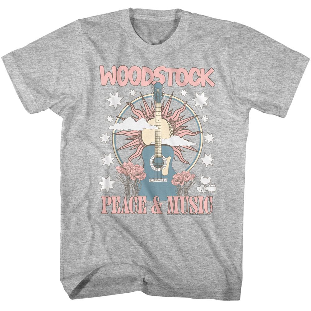 Woodstock Guitar And Sun T-Shirt
