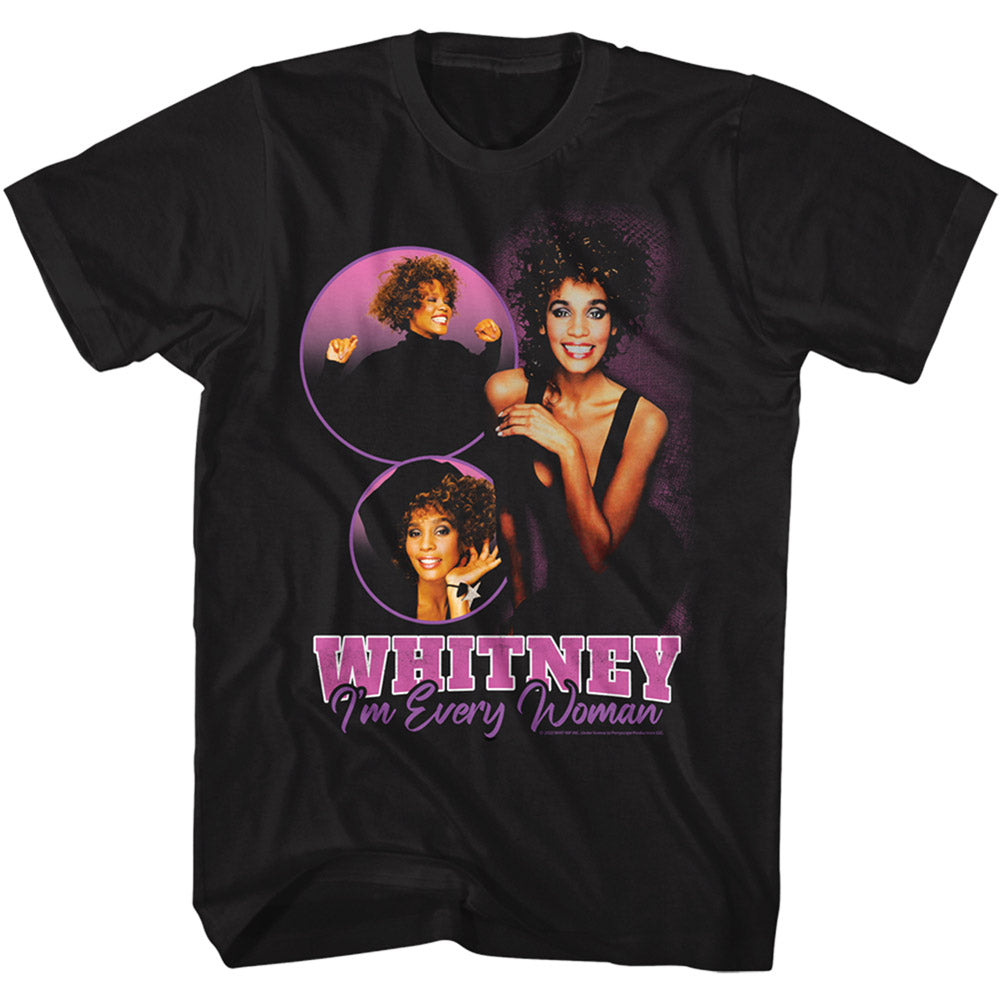 Whitney Houston I'm Every Woman Collage Tee Blue Culture Tees