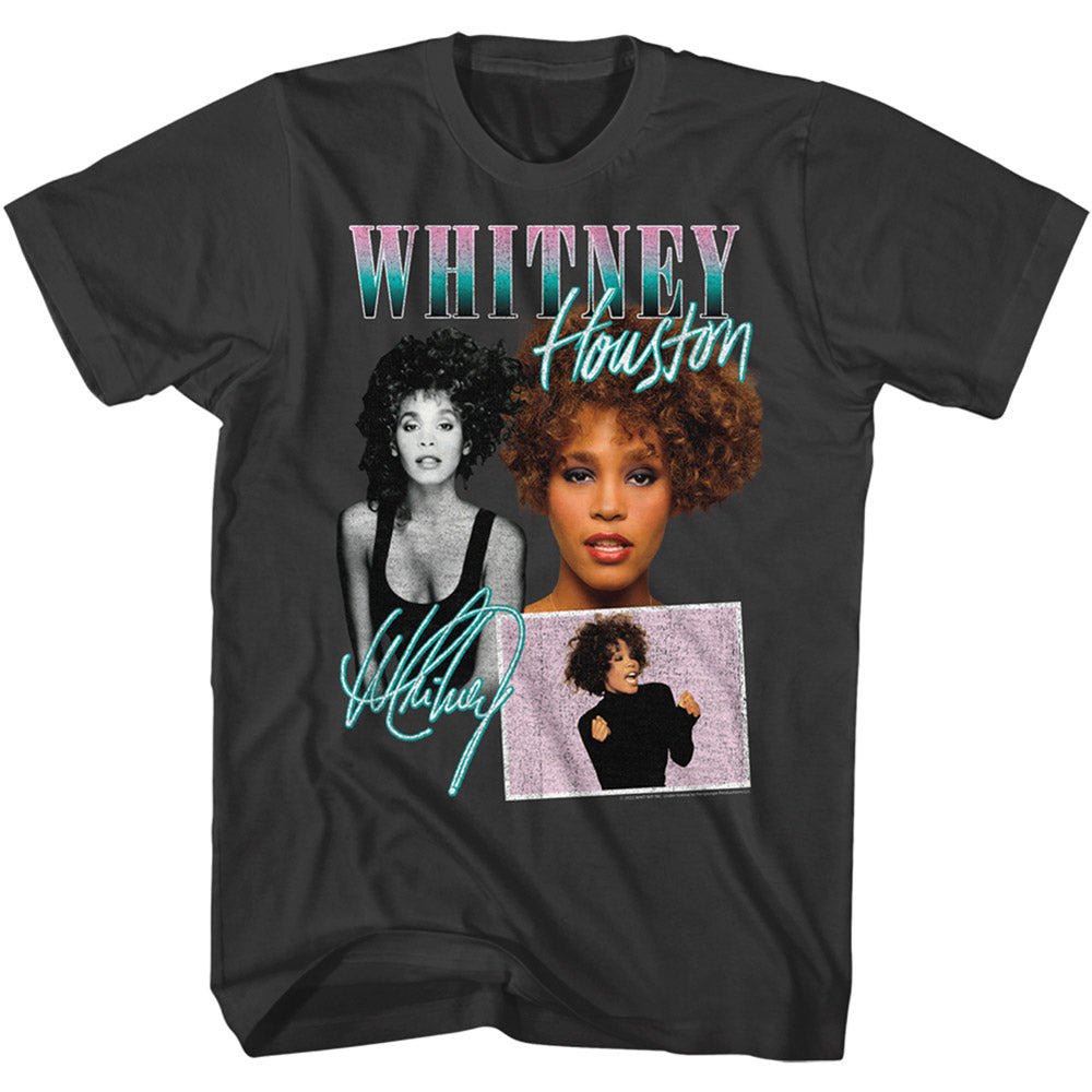 Whitney Houston Collage T-Shirt Blue Culture Tees
