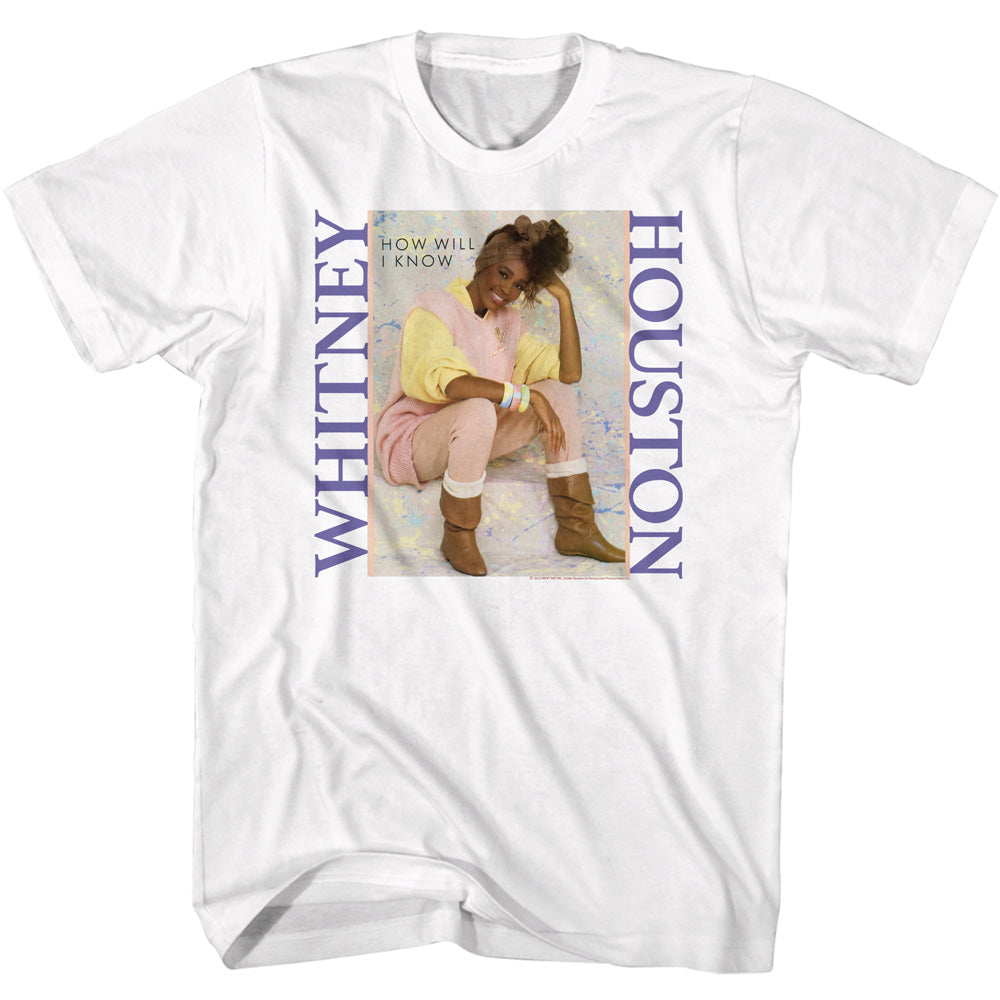 Whitney Houston Pastel How Will I Know T-Shirt Blue Culture Tees