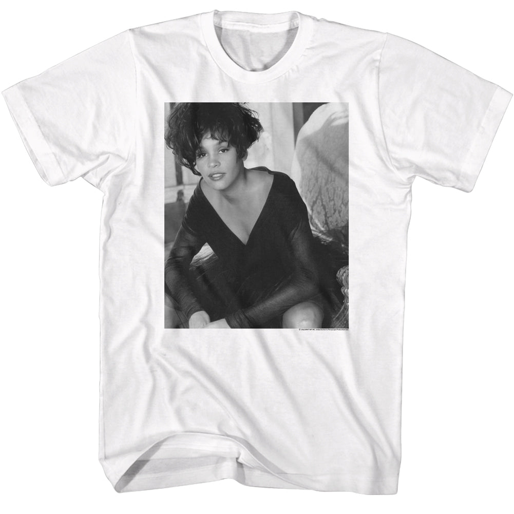 Whitney Houston Black and White Lean T-Shirt Blue Culture Tees