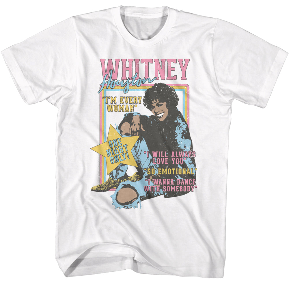 Whitney Houston One Night Only T-Shirt Blue Culture Tees