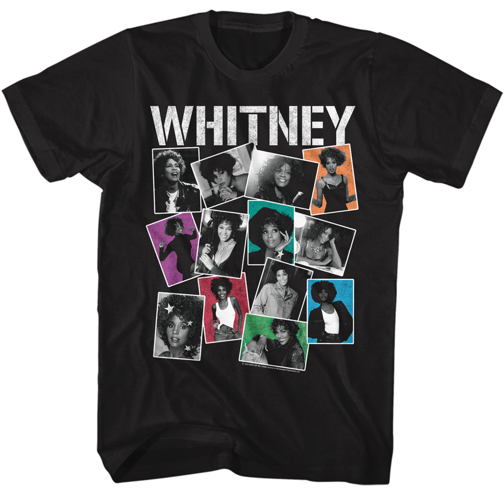 Whitney Houston Photos T-Shirt Blue Culture Tees