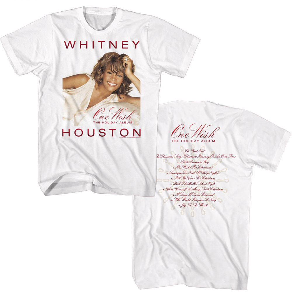 Whitney Houston One Wish Holiday T-Shirt Blue Culture Tees