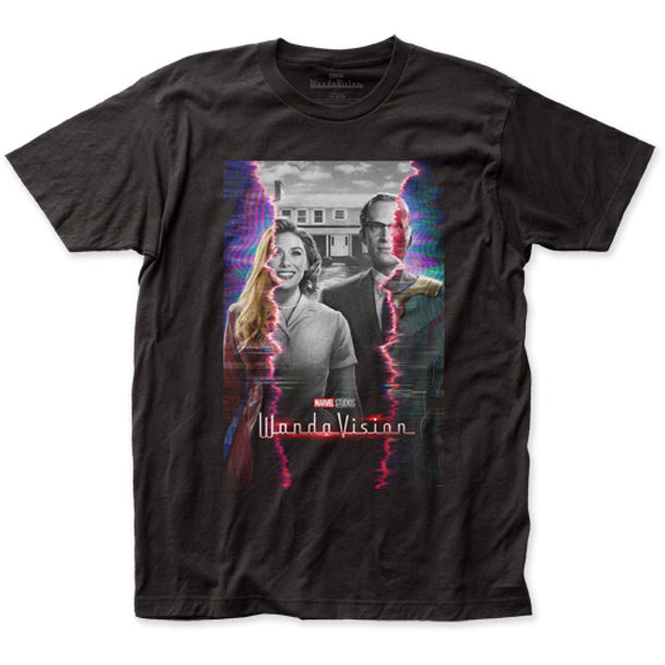 Men's Marvel Wanda Vision Time Glitch Poster Tee