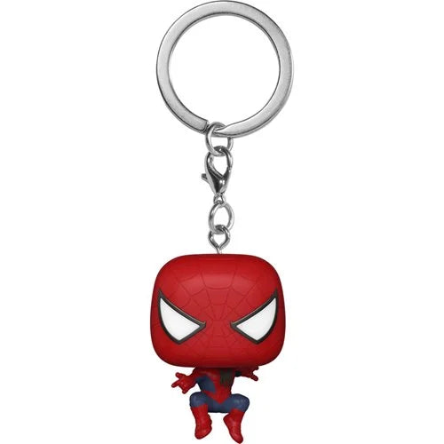 Funko Pocket Pop! Spider-Man No Way Home Friendly Neighborhood Spider-Man Leaping Figure Key Chain Blue Culture Tees
