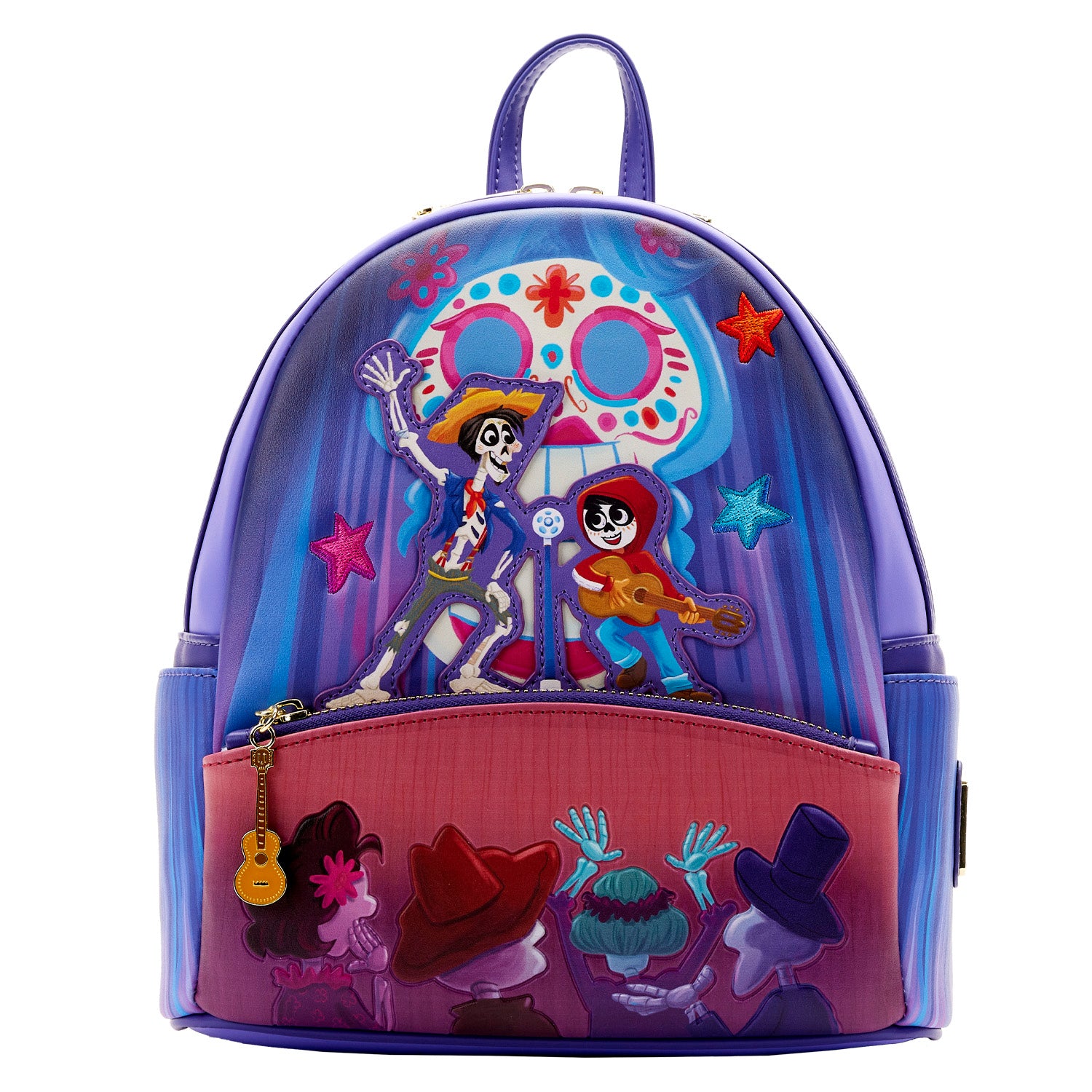 Loungefly Pixar Moments Miguel and Hector Performance Mini Backpack | Blue Culture Tees