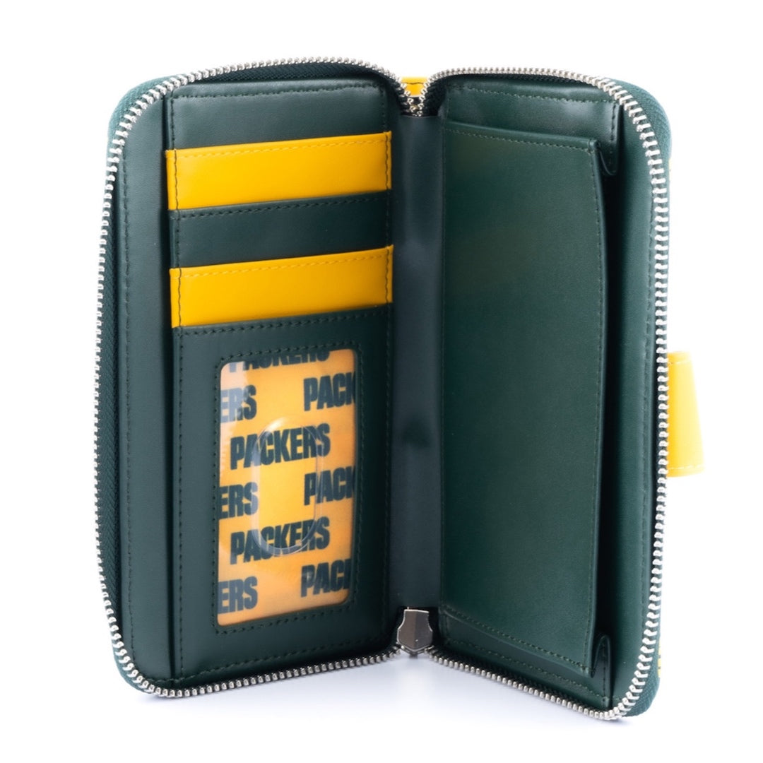 Loungefly NFL Green Bay Packers AOP Bifold Wallet | Blue Culture Tees