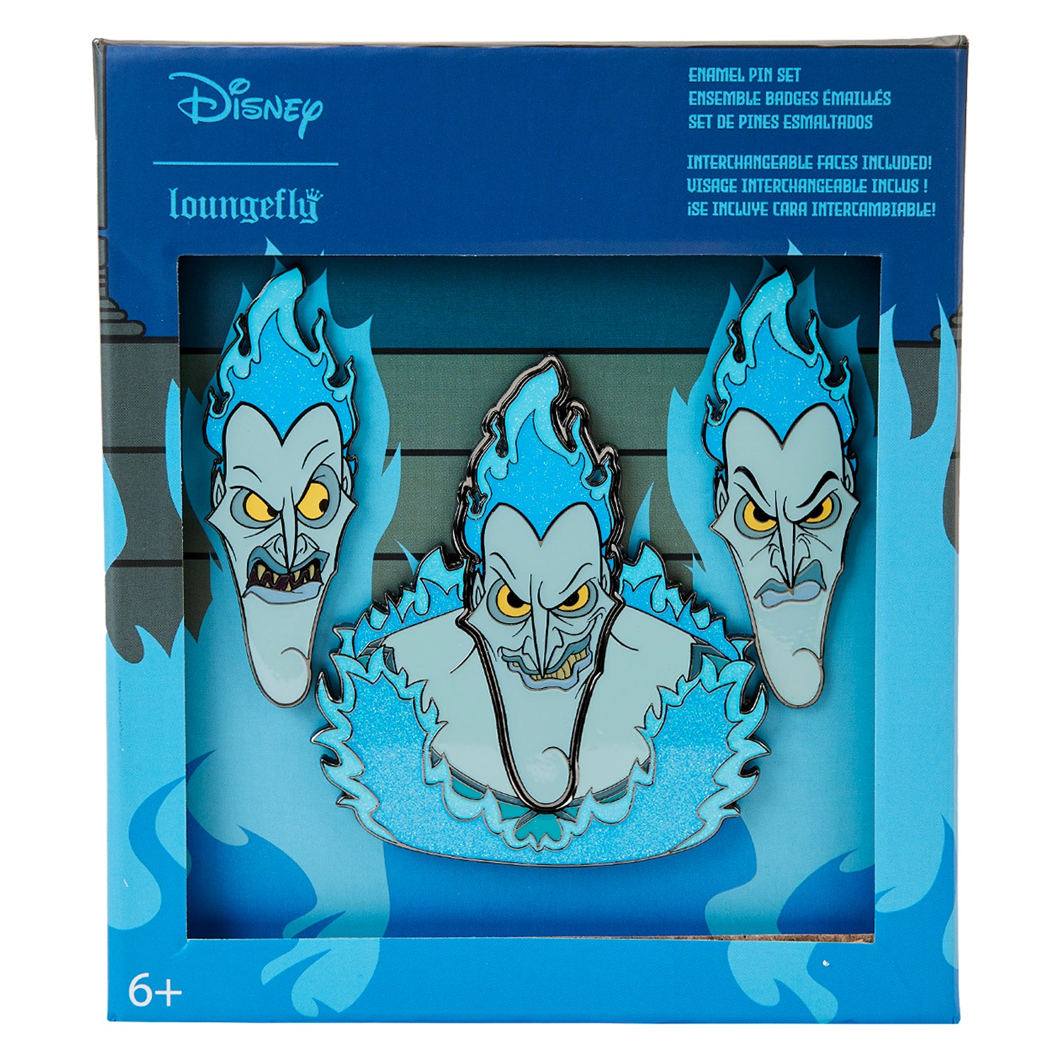 Loungefly Disney Hercules Hades Mixed Emotions 4 Piece Collector Box Pin