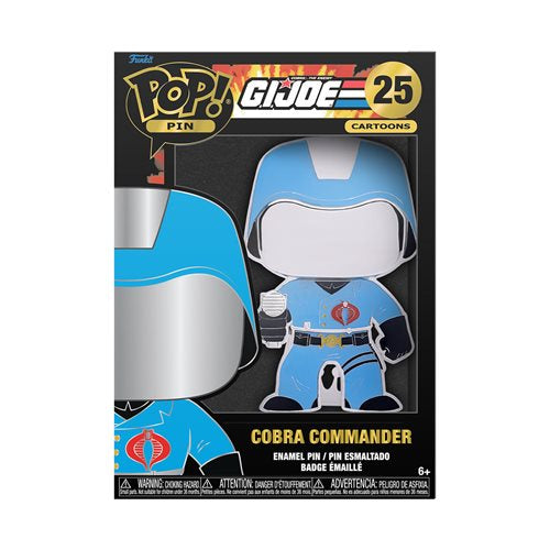 Funko Pop! G.I. Joe Cobra Commander Large Enamel Pin #25 Blue Culture Tees
