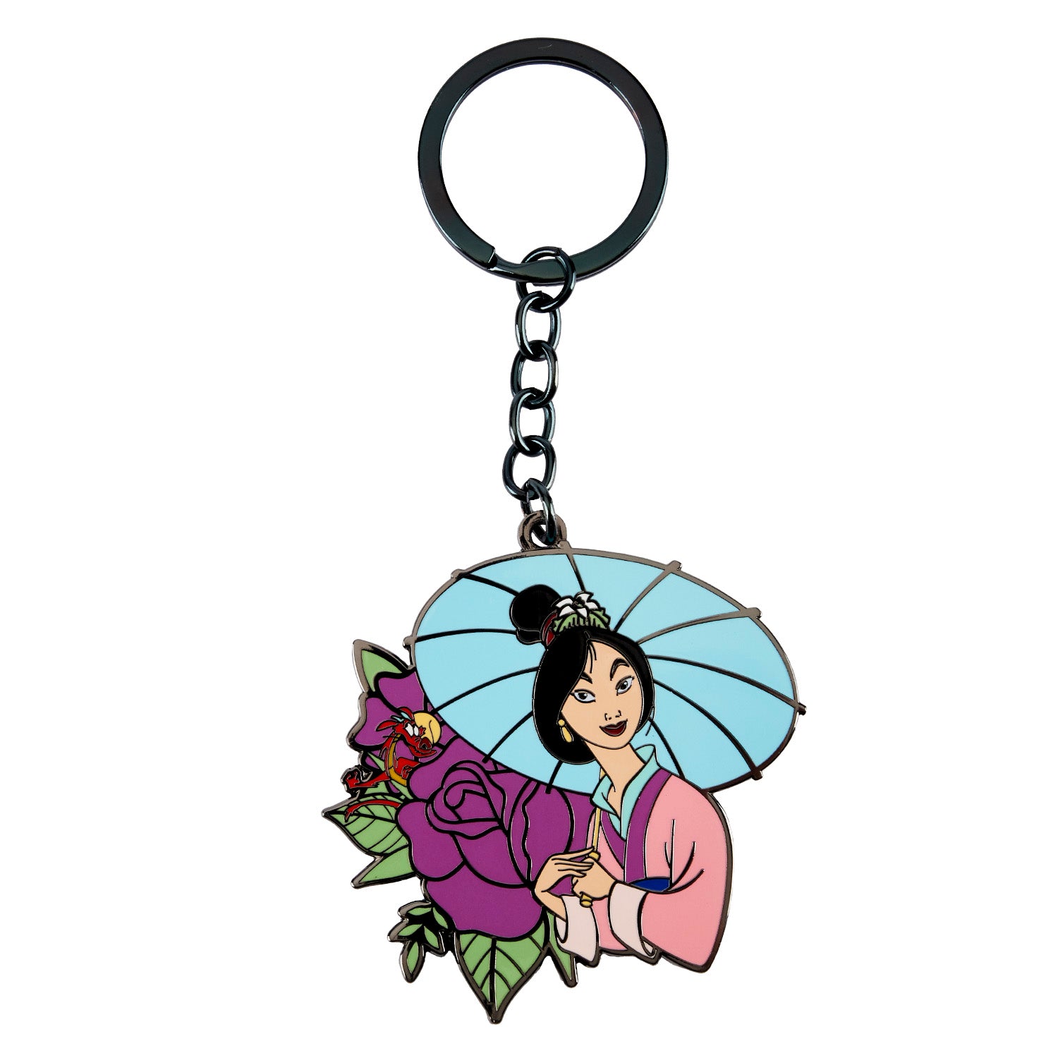 Loungefly Disney Mulan Tattoo 2.5" Enamel Keychain.  Available at Blue Culture Tees!