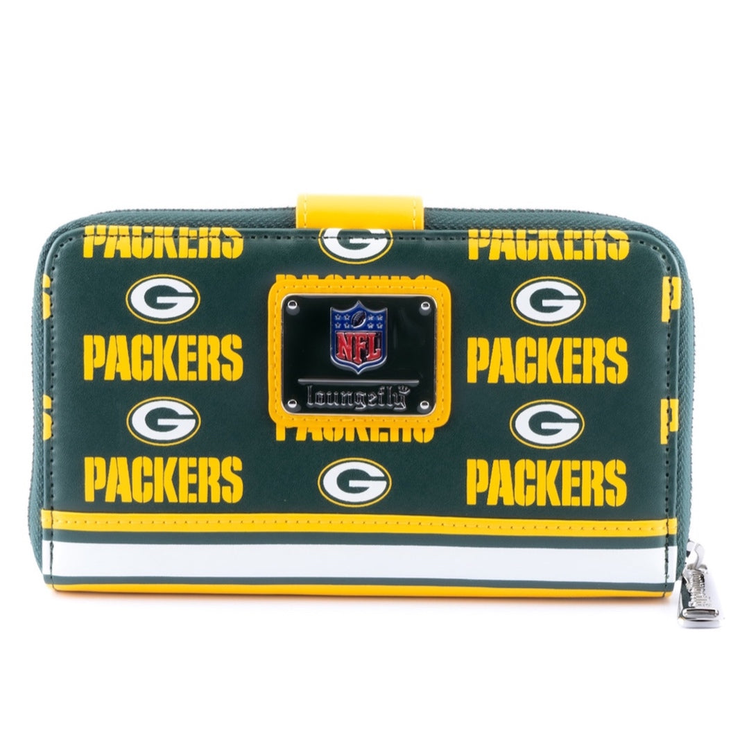 Loungefly NFL Green Bay Packers AOP Bifold Wallet | Blue Culture Tees