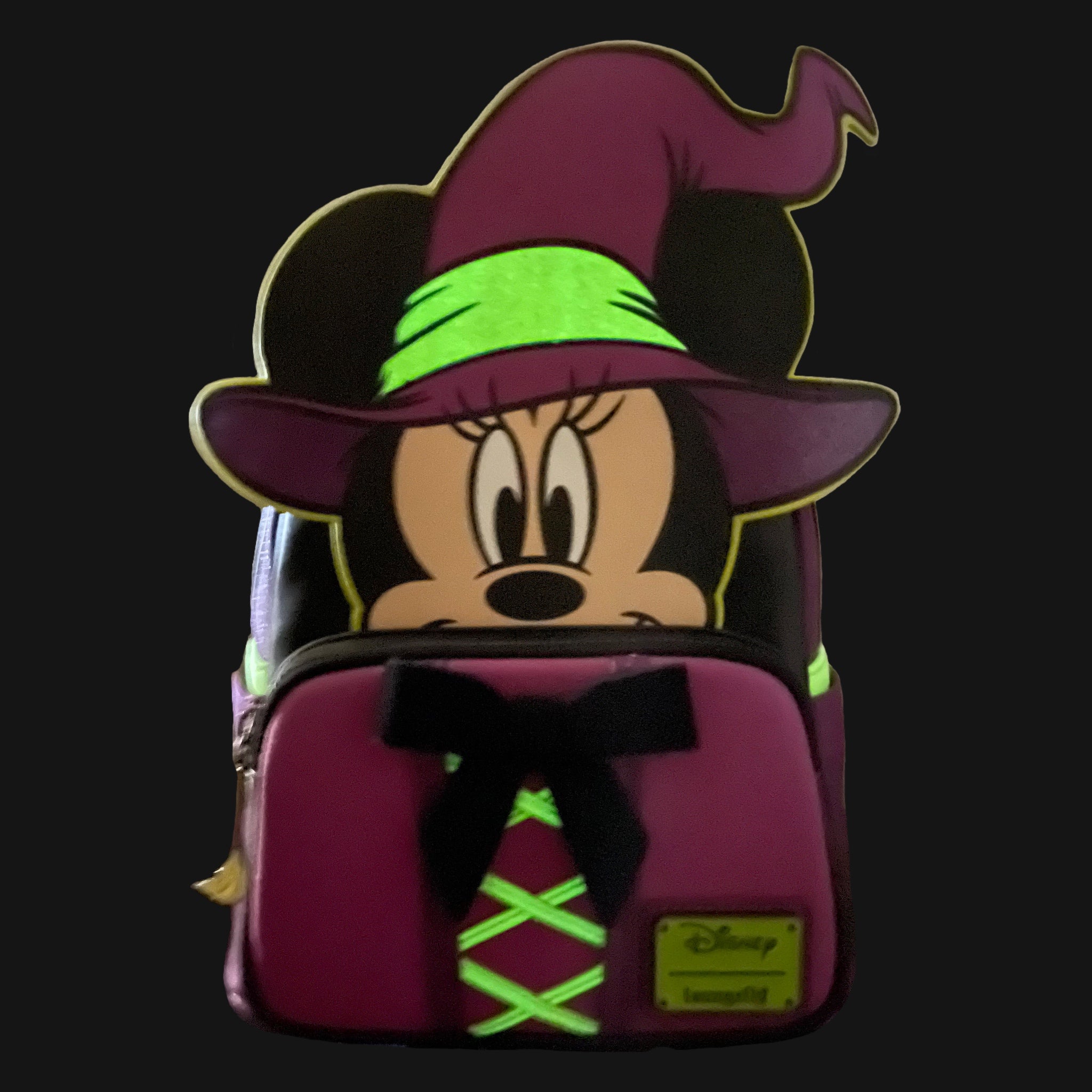 Loungefly Disney Wickedly Cute Witch Minnie Cosplay GITD Mini Backpack BCT Exclusive