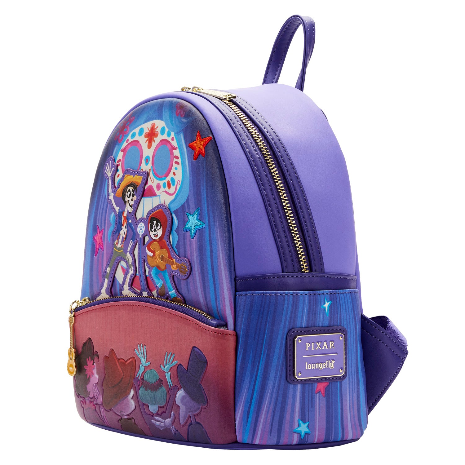 Loungefly Pixar Moments Miguel and Hector Performance Mini Backpack | Blue Culture Tees